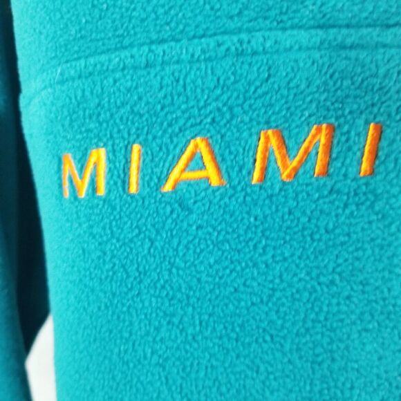 NFL G-III Miami Dolphins sweater men's 2XL XXL green fleece pull over deep pile - Picture 4 of 16